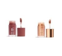 3INA MAKEUP - The No-Rules Cream 503 + The No-Rules Cream Highlighter 512 - Colorete Líquido Nude + Iluminador Dorado - Colorete e Iluminador 3 en 1 Mejillas Labios y Ojos - Vegan - Cruelty Free