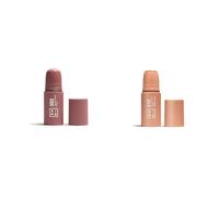 3INA MAKEUP - The No-Rules Stick 503 + The No-Rules Stick Highlighter 312 - Colorete Crema Nude + Colorete e iluminador 3 en 1 Mejillas Labios y Ojos - Iluminador Barra dorado - Vegan - Cruelty Free