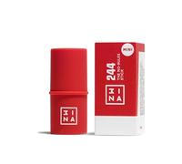 3INA - The No-Rules Stick 244 (mini) - Colorete en Barra Rojo - 3 en 1 | con Ácido Hialurónico - Colorete 3 en 1 Mejillas Labios y Ojos - Colorete Tamaño Viaje - Vegan - Cruelty Free