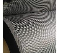 3K Plain 200g 50X200cm Tejido de tela de tela de fibra de carbono negro - Paquete de tubo