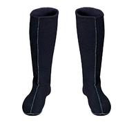 3Kamido CALCETINES largos de FIELTRO, CALANTADORES, calcetines térmicos, calcetines calientes, botas de goma negro 43/44