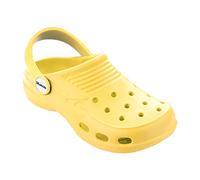 3Kamido Croco Kids Hermosos Zuecos para niños Zapatos de jardín Chanclas arenero Camping niños y niñas (Amarillo, 26)