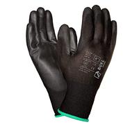 3Kamido Guantes de trabajo BUKL - Guantes de montaje antideslizantes Sin costuras, industria automotriz,servicio automotriz, talla 7(12 pares) negro