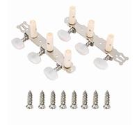 3L 3R Largo Triple Mica Cabeza Redonda Columna de Plástico Perillas de Guitarra Casi Clásica para Guitarra Clásica