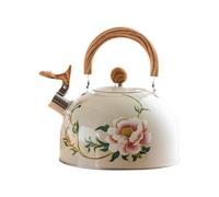 3L Floral Whistling Teapot - Water Kettle With Comfortable Handle, Decorative Stove Top Kitchen Accessory | For Home Christmas New Year Beverage Preparation Use, Water Tea Kettle, Floral