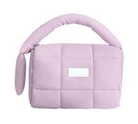 3l Large Capacity Makeup Bag, Puff Shape Cosmetic Bag, Waterproof Travel Makeup Organizer, Portable Makeup Pouch, Travel Toiletry Bag for Daily Use or Travel Material: Nylon, Violet, Pink, Green