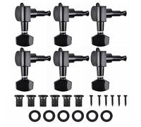 3L3R Guitar Tuning Pegs Tuners Zinc Aley Machine Heads Black para Guitarristas y Músicos
