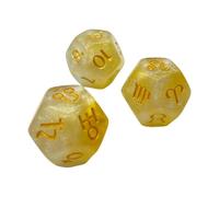 3lots Mystical - Juego de dados de purpurina de 12 caras para adivinaciones y guía de estrellas para prácticas espirituales, juego de dados de adivinación astrológica