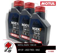 3LT MOTUL Ngen 7 10W-40 4T Aceite Motor Lubricante Moto Conducir Y Todoterreno