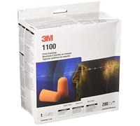 3M 1100 - Lote de 400 tapones para los oídos desechables, espuma (200 pares)