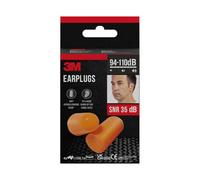 3M 1100C4 Tapones para los oídos con caja de almacenamiento, Pack of 4 x 2 unidades (8 unidades)