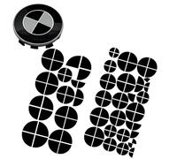 3M 2080 - Pegatinas para emblema de BMW (120 piezas, para todos los emblemas del coche, color negro brillante)