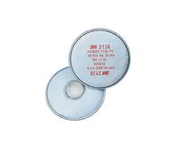 3M 2138 - Filtro de partículas para Solid, Liquid, ozono, vapores orgánicos y gases ácidos partículas, tipo P3R - 5 Pares (Pack de 10 Unidades)