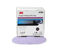 3M 30366-50PK Hookit 3" Purple Finishing Film Disc, (Pack of 50)