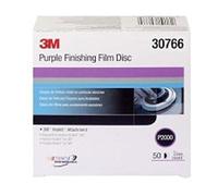 3M 30766 Disco Hookit de película de acabado morado de grado P2000, 4 cajas de 50 discos (200 discos en total) (3M260L 5/8 7HLS 600A)