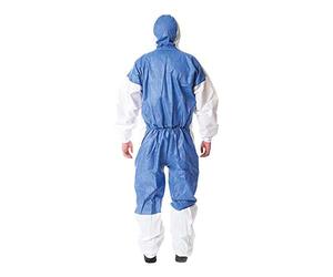 3M™ 4535 Traje de protección, blanco+azul, tipo 5/6, talla L - Pack de 20 Unidades