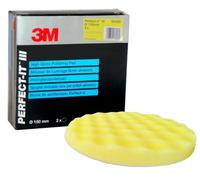 3M 50488 TAMPÓN De 150MM En Esponja Ondulada Amarilla 1 Pieza