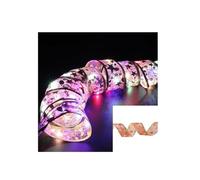 3M/5M Cinta Encaje Luminosa Navidad Árbol Hogar Navidad Año Nuevo | Añade un toque mágico a tu hogar con nuestra cinta brillante de encaje.(Red-color,5Meter(197in))