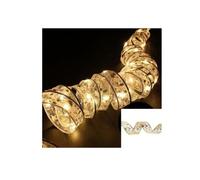 3M/5M Cinta Encaje Luminosa Navidad Árbol Hogar Navidad Año Nuevo | Añade un toque mágico a tu hogar con nuestra cinta brillante de encaje.(Gold-warm,3 Meter(118in))