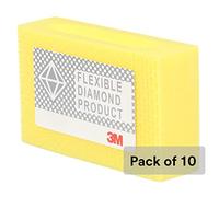 3M 6200J - Tirador de mano flexible con diamante, 2-1/4 in x 3-3/4 in, amarillo, 10
