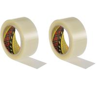 3M 7000095403 Cinta de Embalar, 50 mm X 66 m, 0.056 mm, 6 Unidades, Transparente (Paquete de 2)