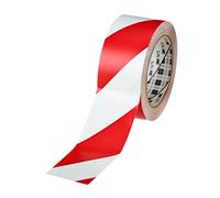 3M 767i Cinta de Vinilo con Franjas de Seguridad, 50 mm x 33 m, 24 unidades, Rojo/Blanco