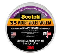 3M 80611211634 Scotch 35 Cinta Eléctrica de Vinilo para Marcación en Color, 19 mm x 20 m, 1 Rollo, Violeta