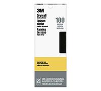 3M 99432NA Drywall Sanding Sheet 100C-Grit, 4 3/16 by 11 1/4-Inch, 25-Pack