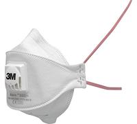 3M Aura Mascarilla para partículas, FFP3, con válvula, 9332+, 10 máscaras por paquete, Blanco, Talla única