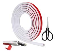 3M - Bandeja semicircular autoadhesiva para cables, flexible, color blanco, para pared, incluye tijeras para cortar, resistente a la intemperie y apto para instalaciones al aire libre, familia
