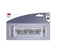 3M Barra Adhesiva, con 3 Ganchos, Compuesto, gris, 0.15999999999999998x0.1x0.13 cm