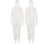 3M Bata de Laboratorio, tipo 5/6, Blanco/Verde, talla XL (1 unidad) (Paquete de 2)