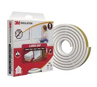3M Burlete de espuma de aislamiento clásico, 6 m, blanco, para huecos grandes hasta 6 mm - burlete autoadhesivo para ventanas y puertas, protección contra frío, calor, polvo, ruido y viento
