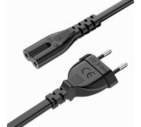 3M Cable de Alimentación, Cable de Alimentación con Euro IEC C7,para TV Samsung Toshiba LG Philips Sharp Sony PC Monitor, DVD, Printer, Radio etc-Negro