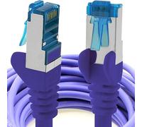 3m Cable de Red, Cable Ethernet y LAN SFTP PIMF Cat6a - transmite hasta 10 Gigabit por Segundo y es Adecuado para switches, routers, módems con Entrada RJ45, púrpurat - 1 pieza