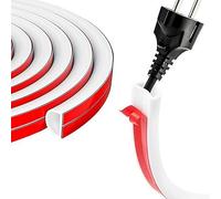 3M Canaleta Adhesiva para Cables de Pared, Canales de Cable Semicirculares, Mini Canaleta de Cables, Sin Taladrar, Oculta Cables de TV y Red, Canaletas para Cableado Doméstico y Oficina