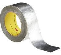 3M Cinta Adhesiva de Aluminio y Cristal Tejido, 363, 25,4 mm x 33 m, 0,2 mm, 36 unidades, Plata