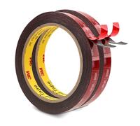 3M Cinta Adhesiva de Doble Cara Para Montaje 12,5 mm x 4,7 m Negro 2 Rollos | 0,6 mm de Grosor, Espuma Resistente Extrafuerte, para Decoración De Coches Hogar y Oficina