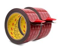 3M Cinta Adhesiva de Doble Cara Para Montaje 50 mm x 4,7 m Negro 2 Rollos | 0,6 mm de Grosor, Espuma Resistente Extrafuerte, para Decoración De Coches Hogar y Oficina