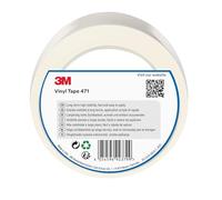 3M Cinta de Vinilo 471, Blanca, 50 mm x 33 m