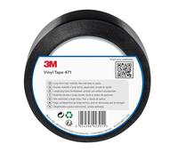 3M Cinta de Vinilo 471, Negra, 50 mm x 33 m