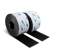 3M Cinta Doble Cara de Gancho y Bucle de 50MM x 6M Extra Fuerte Negra Duradera con Reverso Autoadhesivo Cierre de Tela de Nailon para Manualidades Proyectos de Bricolaje y Reparaciones