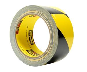 3M Cinta Premium de Vinilo con Franjas de Seguridad 5702, 50 mm x 33 m