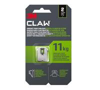 3M CLAW Paredes de Yeso 11 kg 3PH11-2WMR, 2 Ganchos, Plateado