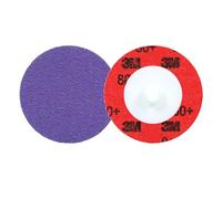 3M Cubitron 3 Roloc Disco de borde duradero 1184F, 80+ YF-weight, TR, 38 mm | Purple, 50/Carton
