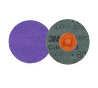 3M Cubitron 3 Roloc Disco de fibra 1187C, 60+, TR, Purple, 76 mm, 50/Carton