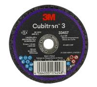 3M Cubitron 3 Rueda de corte 33457, 75 mm x 1,6 mm x 9,53 mm, rendimiento de larga duración, alta tasa de corte, para corte y empalme automotriz, reparación de colisiones, 5 ruedas