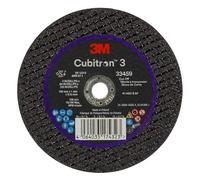 3M Cubitron 3 Rueda de corte 33459, 100 mm x 1 mm x 9,53 mm, rendimiento duradero, alta tasa de corte, para corte y empalme automotriz, reparación de colisiones, 5 ruedas