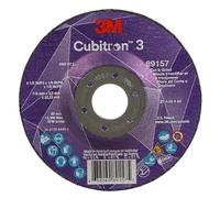 3M Cubitron 3 - Rueda de corte y molienda, 89157, 36+, T27, 4-1/2 x 1/8 x 7/8 pulgadas, ANSI, vida útil más larga, corte más rápido, ranurado trasero, extracción de soldadura de filete, corte,