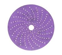 3M Cubitron II Hookit - Disco abrasivo de lijado limpio 31374, 15,2 cm, grado 180+, 50 discos de alto rendimiento, larga duración, patrón multiagujeros, borde de plumas, no genera apenas polvo